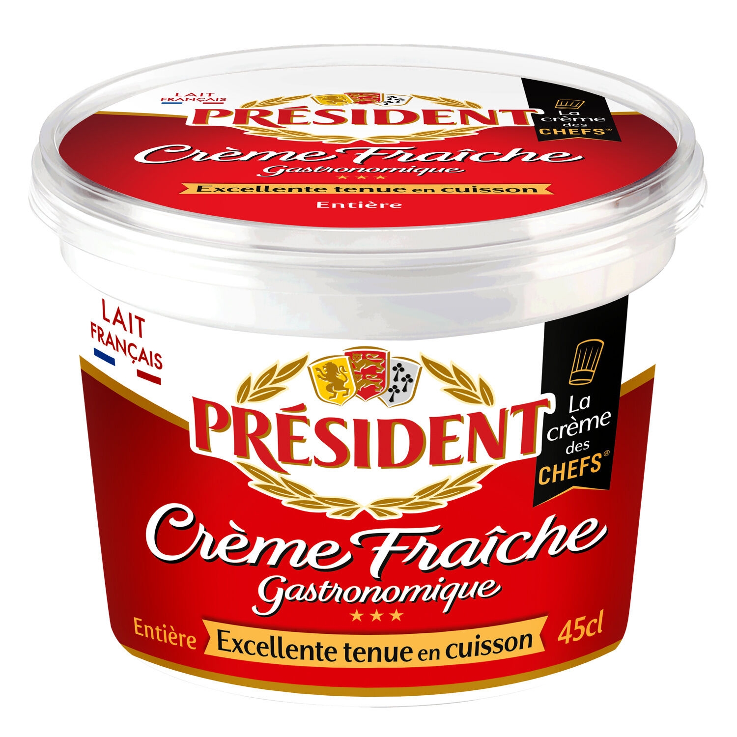 Crème Fraîche Entière Epaisse Excellente Tenue En Cuisson 30% Mat.Gr. PRESIDENT – Image 4