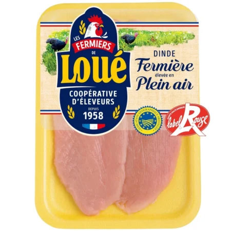 Escalopes de dinde Label Rouge FERMIERS DE LOUE la barquette de 2 - 240g